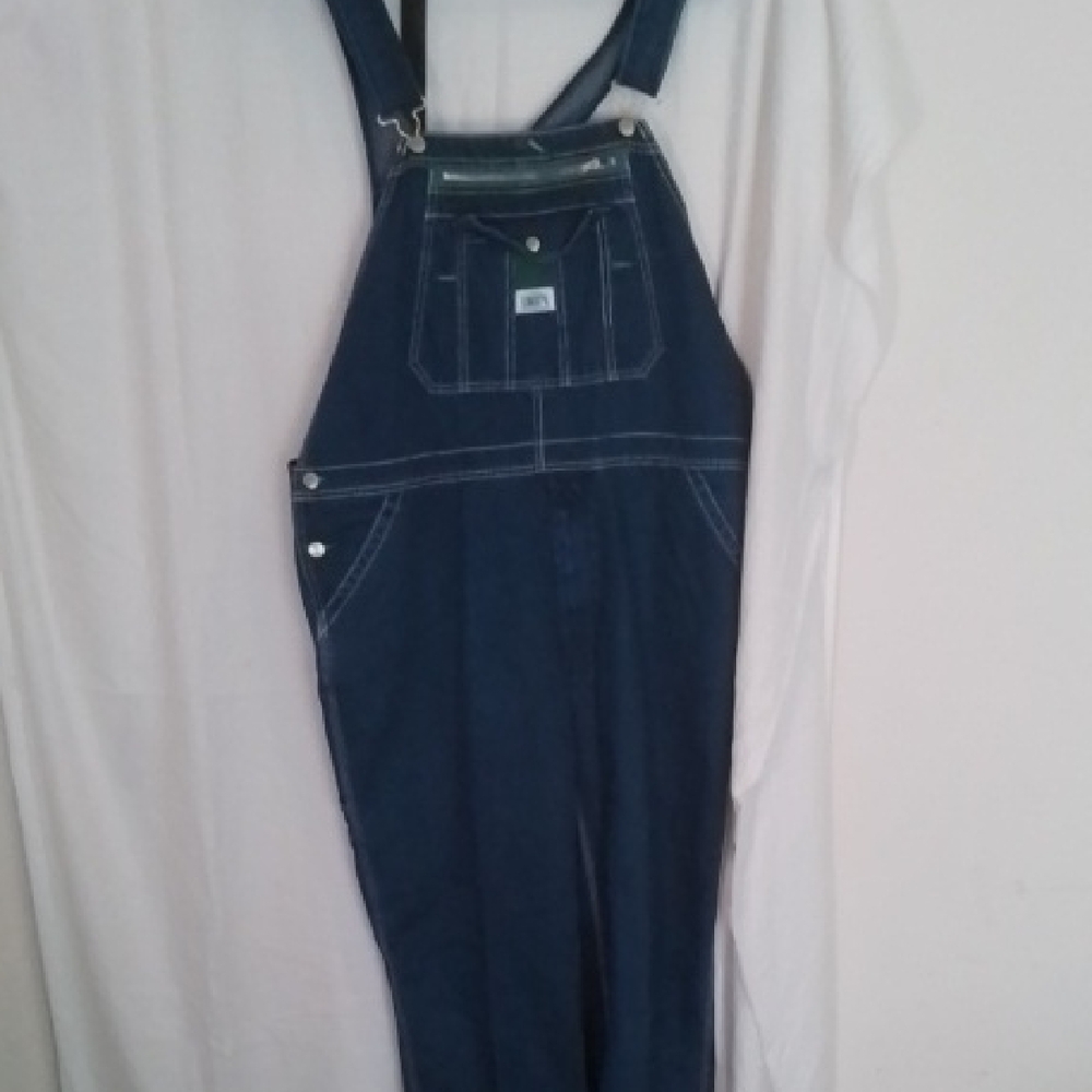 Liberty Men's Dark Blue Denim Farmers Overalls Bibs Sz 40 x30 New